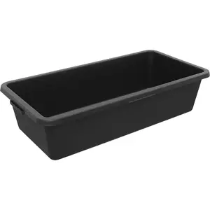 Durable 40L Black Storage Container with Integral Handles - 710 x 400 x 212mm