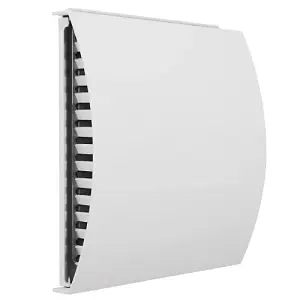 100mm - External Wall Wind Sound Baffle Vent Cover Draft Excluding Air Ventilation For Extractor Fans & Heat Recovery - White