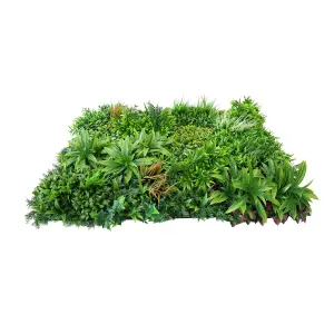 True Products Premium Artificial Green Plant Living Wall Panel 1m x 1m - Spring