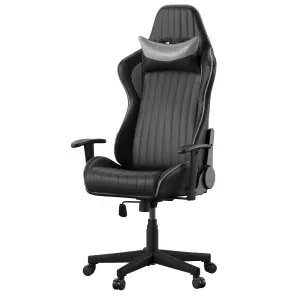 Senna Office Chair with Wheels in Black / Grey