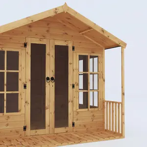 Mercia 8x8 ft with Double door & 3 windows Apex Wooden Summer house