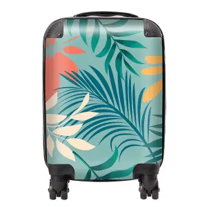 Abstract Bright Colorful Tropical Leaves Suitcase - Mini Cabin