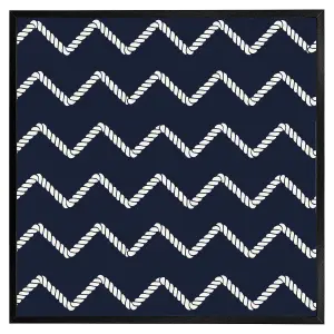 Zig zagged rope (Picutre Frame) / 16x16" / White