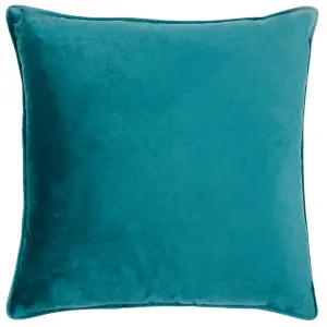 Paoletti Bloomsbury Soft Cut Velvet Piped Polyester Filled Cushion