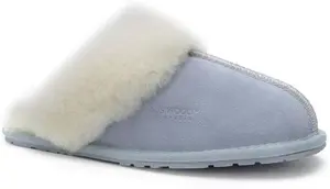 Aus Wooli Sheepskin Wool Shelley Slippers - Gray Size UK 8