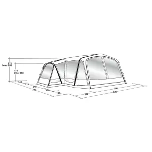 Outwell Airville 6SA Inflatable 6-Berth Tent