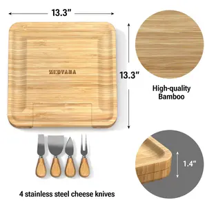 SoulMoetye Bamboo Cheese Board