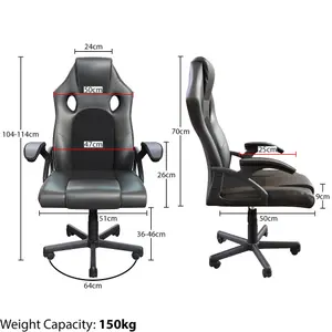 Vida Designs Coma Racing Gaming Chair, Grey