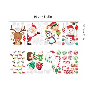 Walplus Xmas Friends Winterland Window Clings Rooms Décor