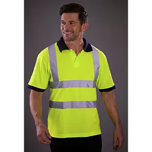 Yoko Hi-Vis Short Sleeve Polo Shirt / Mens Workwear