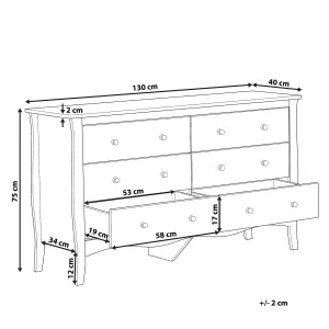 6 Drawer Chest Black WINCHESTER