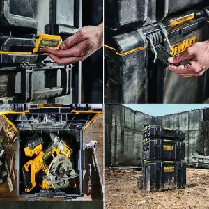 Dewalt Tough System 2.0 DS400 Stackable Toolbox Case + 1/2 Width Deep Organiser