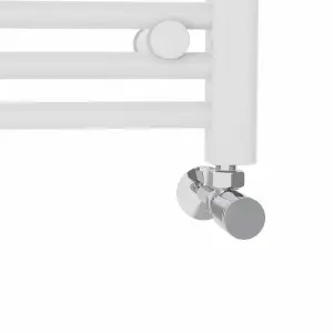 Rinse Modern Bathroom Heated Towel Rail Ladder Radiator 1400x400mm Straight for Bathroom Kitchen White