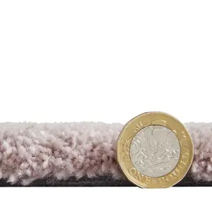 Rose Plain Shaggy Rug, 17mm Thick Stain-Resistant Rug, Modern Rug for Bedroom, LivingRoom, & DiningRoom-60cm X 115cm