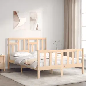 Berkfield Bed Frame with Headboard 120x200 cm Solid Wood