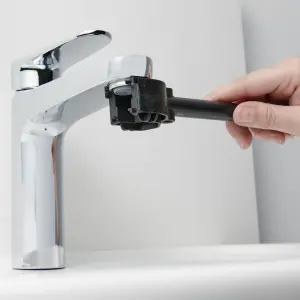 GoodHome Cavally Black Modern Basin Pillar Tap