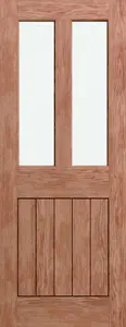 Glazed Cottage Oak veneer Internal Door, (H)1981mm (W)762mm (T)35mm