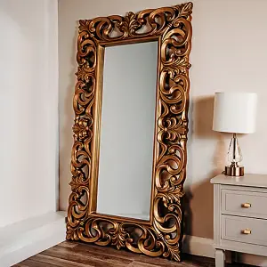 Baroque- Large Gold Ornate Wall Mirror 167cm x 91cm