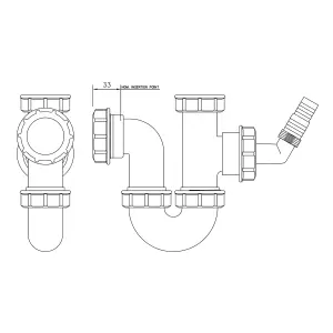 FloPlast Sink & washing machine Trap (Dia)40mm