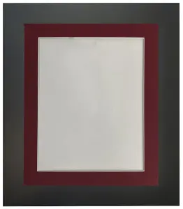 Metro Black Frame with Red Mount for Image Size 12 x 8 Inch