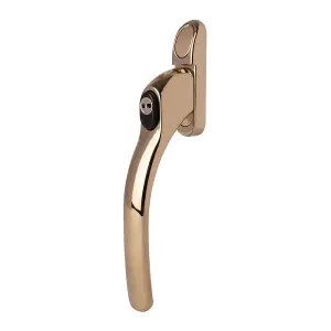 Timber Series Connoisseur MK2 Inline Locking Espag Window Handle - Polished Gold (Non Handed)