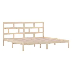 Berkfield Bed Frame Solid Wood Pine 200x200 cm