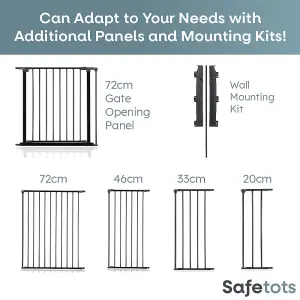 Safetots Premium Multi Panel Play Den, 105cm x 105cm, White, 70cm High, Baby Playpen, Play Den for Toddlers, Large Playpen