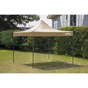 Heavy Duty 2x2m Beige Pop-Up Gazebo for Outdoor Events