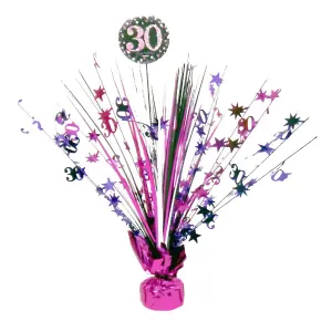 Amscan Sparkling Celebration 30th Birthday Centrepiece Spray Decoration Pink (One Size)