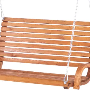 Patio Swing ANDRIA Wood Dark Wood