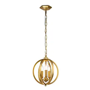 Elstead Feiss Corinne Spherical Pendant Ceiling Light Burnished Brass