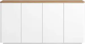 Agnes Curved Edge 150cm Wide Sideboard, White - Daals - Sideboard