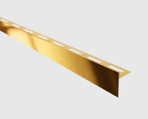 ILCOM SLOPED FLOOR SHOWER PROFILE LKL 11mm x 1200mm x 0.6mm Gold Polished Stainless Steel