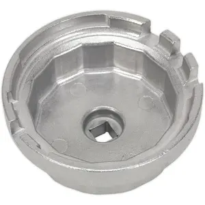 Durable 64.5mm Oil Filter Cap Wrench for Toyota and Lexus - 3/8 Inch Drive, Aluminium Alloy Construction