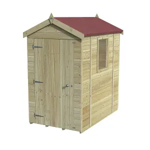 Forest Garden Timberdale 6x4 ft Apex Wooden Shed with floor - Assembly service included