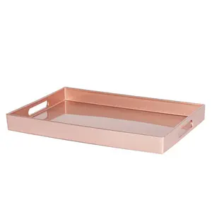 Argon Tableware Plastic Tray (Set of 3) Rose Gold