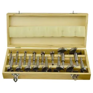 16PC Forstner Bit Set Wood Drill Boring Flat Bit Set 6mm - 54mm