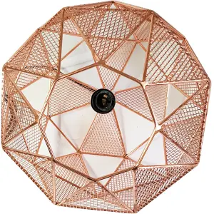 Hanging Ceiling Pendant Light Bright Copper Geometric Lamp Bulb Holder Fitting