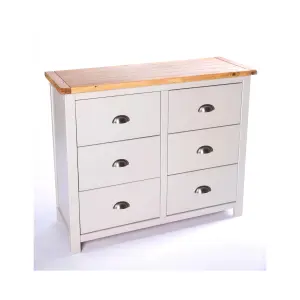 Argenta 6 Drawer Chest of Drawers Chrome Cup Handle