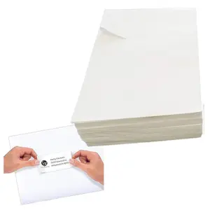 200 Sheets of A4 Plain White Self Adhesive Blank Address Shipping Labels (65 Address Labels Per Sheet)