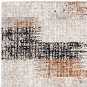 Terracotta Abstract Luxurious Modern Easy To Clean Rug For Living Room Bedroom & Dining Room-200cm X 290cm