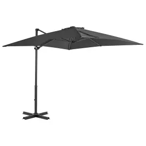 Berkfield Outdoor Umbrella with Portable Base Anthracite