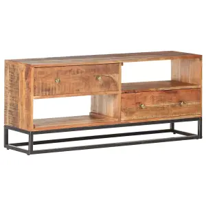 Berkfield TV cabinet 120x30x50 cm Rough Acacia Wood