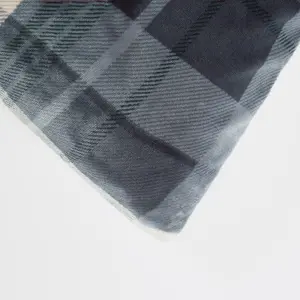 Tartan Check Cushion Covers 4 Pack Case Flannel Fleece Set, 45 x 45cm - Grey