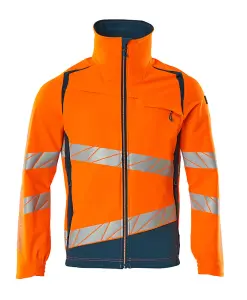 Mascot Accelerate Safe Ultimate Stretch Work Jacket (Hi-Vis Orange/Dark Petroleum)  (XX Large)