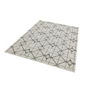 Lattice Geometric Modern Cotton Backing Rug for Living Room Bedroom and Dining Room-160cm X 230cm