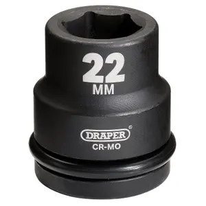 Draper Expert 22mm 3/4" Square Drive Hi-Torq 6 Point Impact Socket (75968)