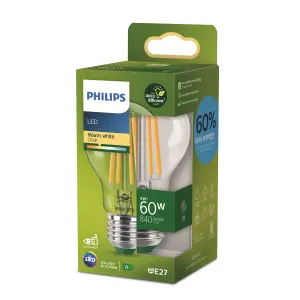 Philips 840lm A60 Warm white LED Light bulb