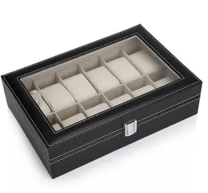 12 Watches Display Leather Case