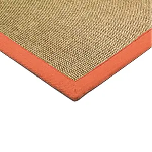 Orange Bordered Plain Modern Easy to clean Rug for Dining Room Bed Room and Living Room-200cm X 300cm